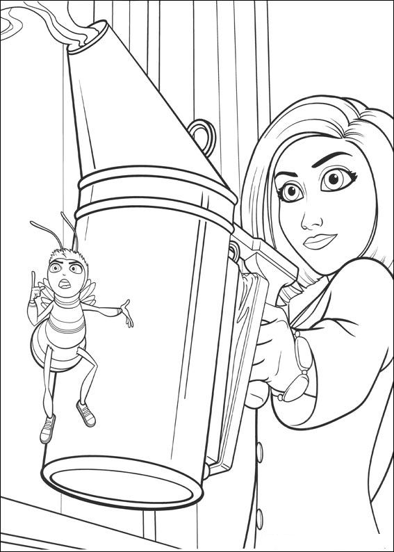 Kids-n-fun.com | Create personal coloring page of Bee Movie coloring page